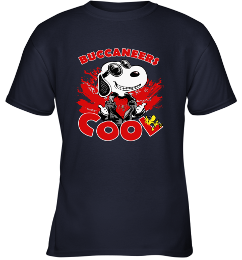 pnby tampa bay buccaneers snoopy joe cool were awesome shirt youth t shirt 26 front navy