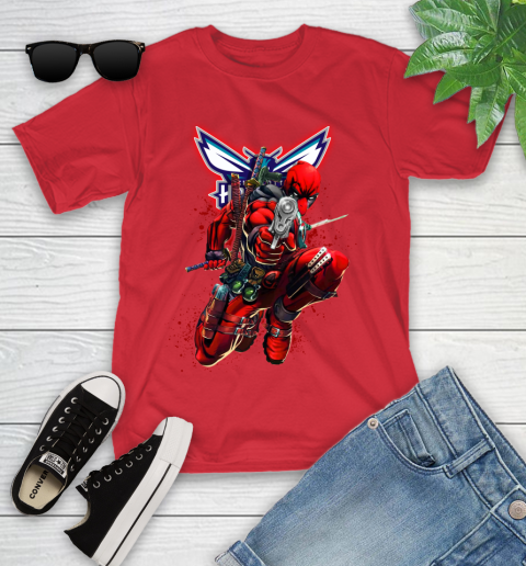 NBA Deadpool Marvel Comics Sports Basketball Charlotte Hornets Youth T-Shirt 10
