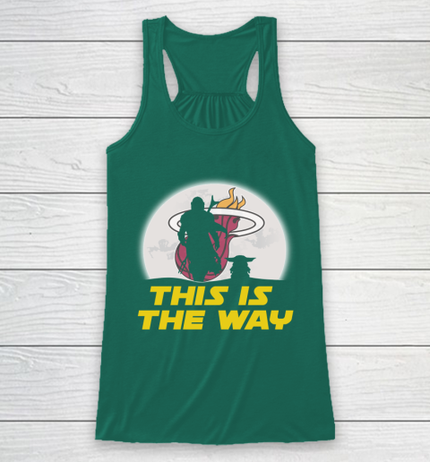 Miami Heat NBA Basketball Star Wars Yoda And Mandalorian This Is The Way Racerback Tank 5