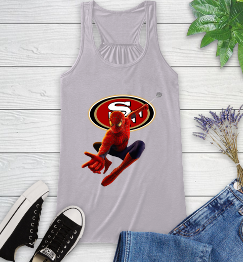 NFL Spider Man Avengers Endgame Football San Francisco 49ers Racerback Tank 5