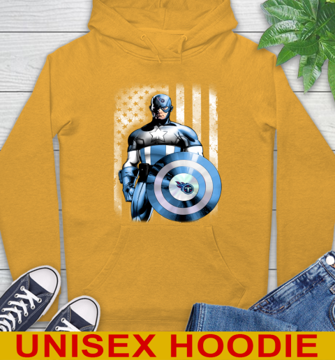 Tennessee Titans NFL Football Captain America Marvel Avengers American Flag Shirt Hoodie 2
