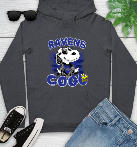 NFL Football Baltimore Ravens Cool Snoopy Shirt Youth Hoodie 8