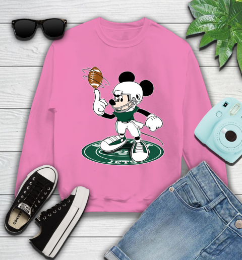 NFL Football New York Jets Cheerful Mickey Disney Shirt Youth