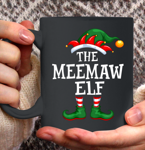 The Meemaw Elf Family Matching Christmas Group Gift Ceramic Mug 11oz