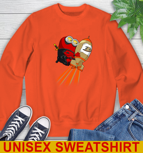 NHL Hockey Anaheim Ducks Deadpool Minion Marvel Shirt Sweatshirt 3