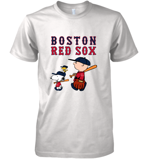Boston Red Sox Let's Play Baseball Together Snoopy MLB Premium Men's T-Shirt