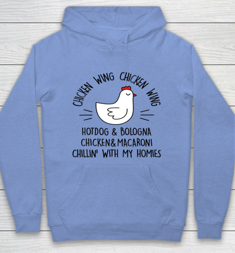 Viral Chicken Wing Chicken Wing Hot Dog Bologna Song Lyric Hoodie 7