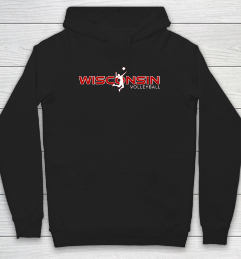 Wisconsin Volleyball Shirt WI Court Game The Badger State Souvenir Hoodie