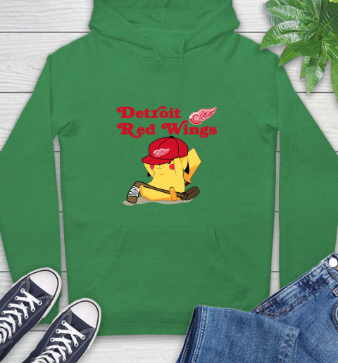 NHL Pikachu Hockey Sports Detroit Red Wings Hoodie 8
