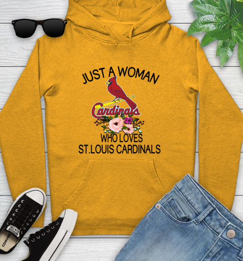 MLB Just A Woman Who Loves St.Louis Cardinals Baseball Sports Youth Hoodie 2