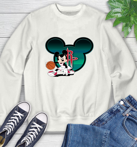 NBA Houston Rockets Mickey Mouse Disney Basketball Sweatshirt