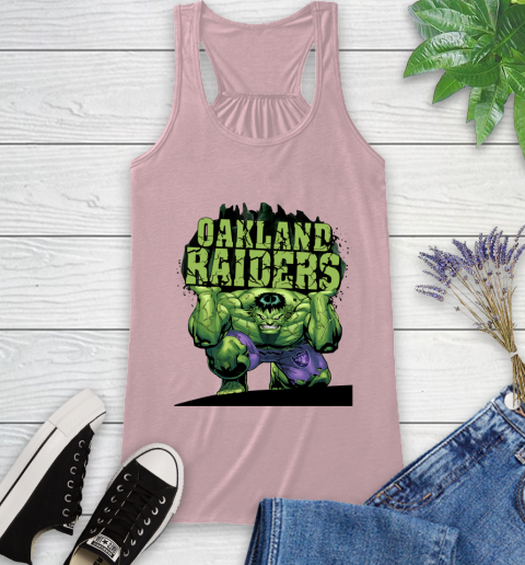 Oakland Raiders NFL Football Incredible Hulk Marvel Avengers Sports Racerback Tank - Image 12