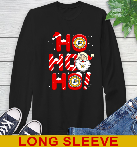 Indiana Pacers NBA Basketball Ho Ho Ho Santa Claus Merry Christmas Shirt Long Sleeve T-Shirt