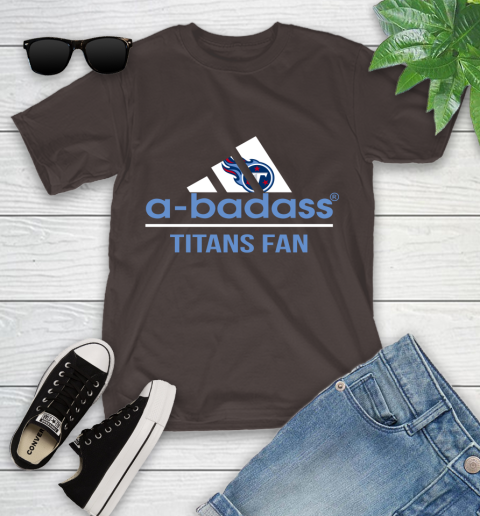 NFL A Badass Tennessee Titans Fan Adidas Football Sports Youth T-Shirt 7