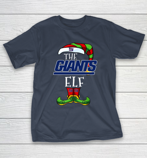 New York Giants Christmas ELF Funny NFL T-Shirt 3