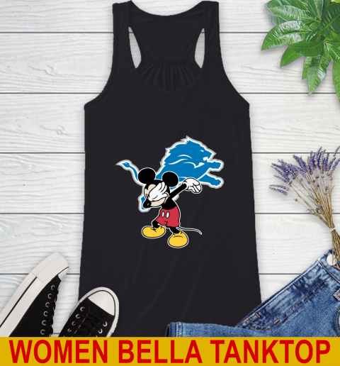 Detroit Lions NFL Football Dabbing Mickey Disney Sports Racerback Tank 2