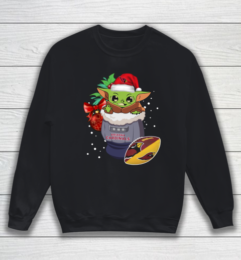 Arizona Cardinals Christmas Baby Yoda Star Wars Funny Happy NFL Sweatshirt