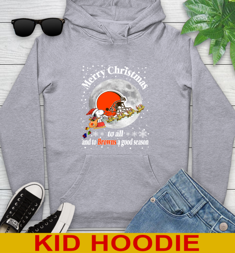 Cleveland Browns Merry Christmas To All And To Browns A Good Season NFL Football Sports Youth Hoodie 6