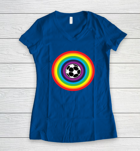 Grant Wahl Rainbow Shirt LGBT Rainbow Colours Soccer Football Worldcup 2022 Qatar Women's V-Neck T-Shirt 5