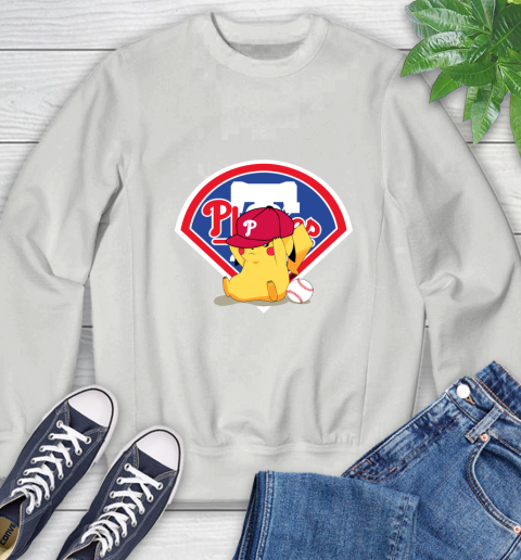 MLB Pikachu Baseball Sports Philadelphia Phillies Sweatshirt 5