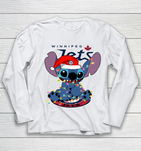 Winnipeg Jets NHL Hockey noel stitch Christmas Youth Long Sleeve