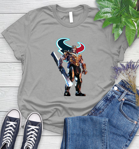 NFL Thanos Gauntlet Avengers Endgame Football Houston Texans Women's T-Shirt 10