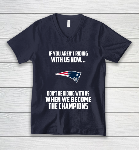 NFL New England Patriots Football We Become The Champions V-Neck T-Shirt 2