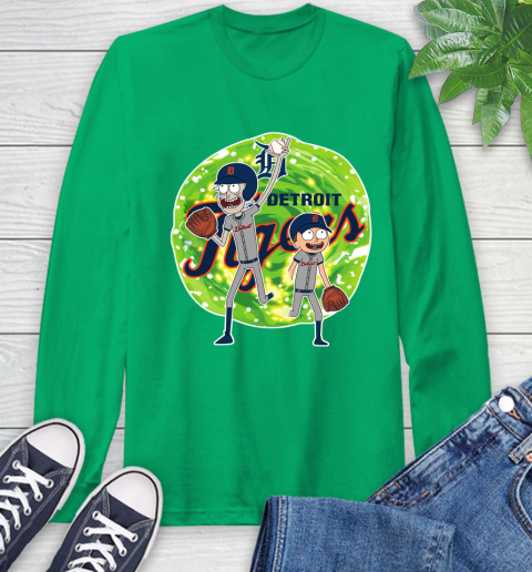 MLB Detroit Tigers Rick And Morty Baseball Sports Long Sleeve T-Shirt 7