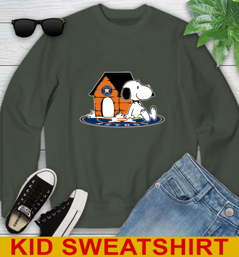 MLB Baseball Houston Astros Snoopy The Peanuts Movie Shirt Youth Sweatshirt 9