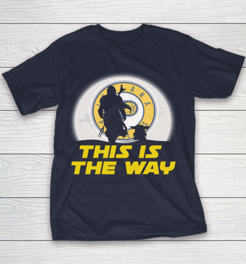 Indiana Pacers NBA Basketball Star Wars Yoda And Mandalorian This Is The Way Youth T-Shirt 2