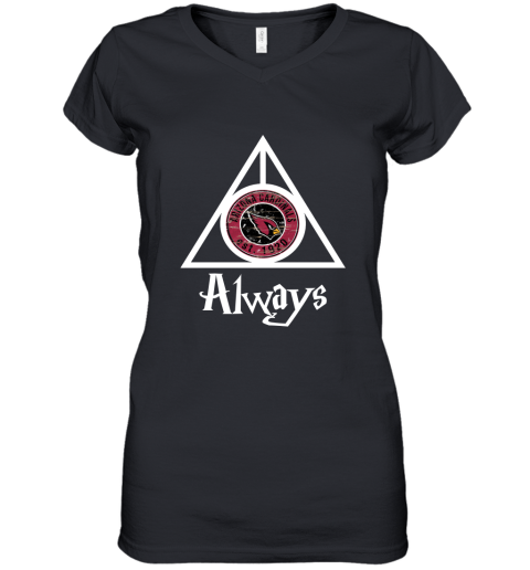 Always Love The Arizona Cardinals x Harry Potter Mashup Women's V-Neck T-Shirt