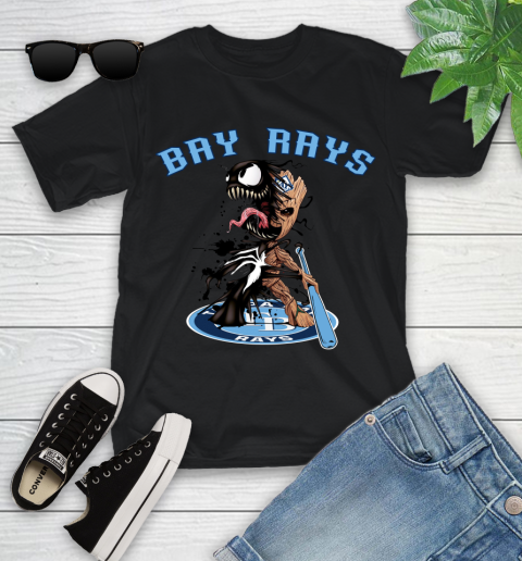 MLB Tampa Bay Rays Baseball Venom Groot Guardians Of The Galaxy Youth T-Shirt 2