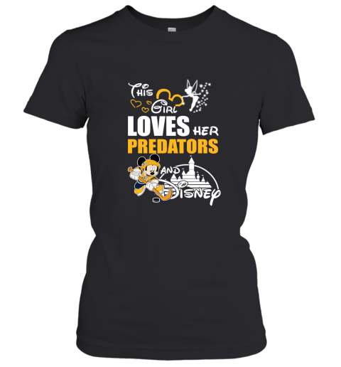 This Girl Love Her Nashvilla Predators And Mickey Disney Shirts Women's T-Shirt