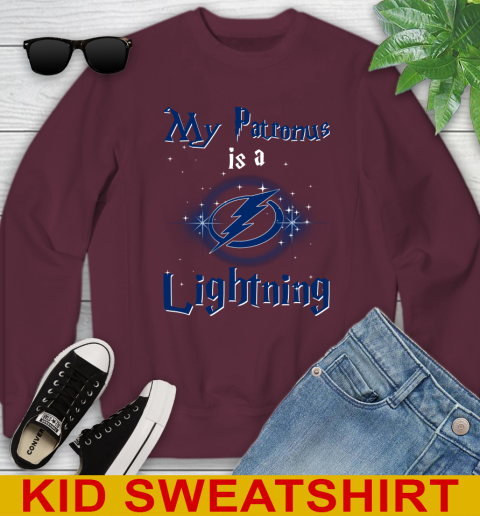 NHL Hockey Harry Potter My Patronus Is A Tampa Bay Lightning Youth Sweatshirt 4