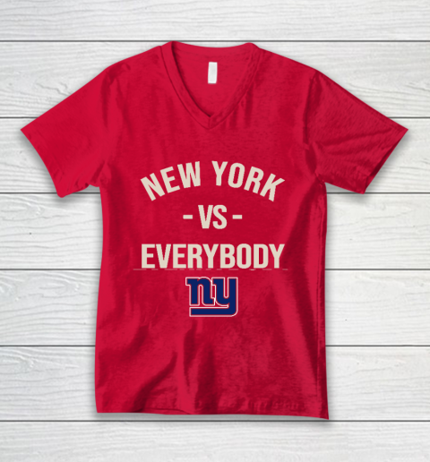 New York Giants Vs Everybody V-Neck T-Shirt 6