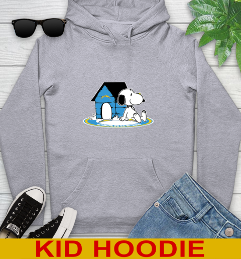 NFL Football Los Angeles Chargers Snoopy The Peanuts Movie Shirt Youth Hoodie 6