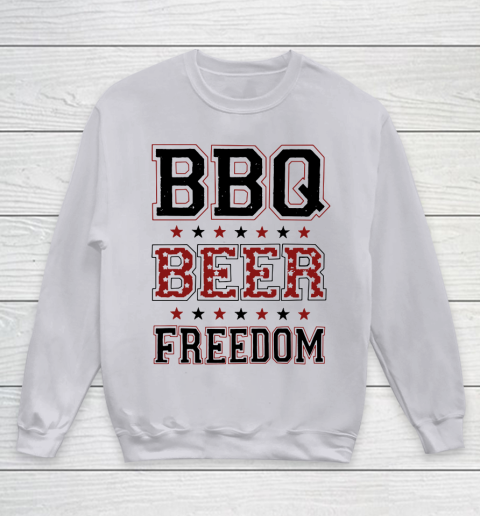 BBQ Beer Freedom Trump Fan Youth Sweatshirt 4