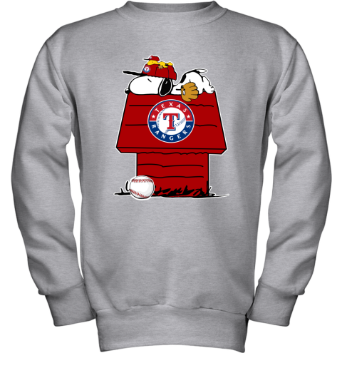 MLB Texas Rangers Snoopy Woodstock The Peanuts Movie T-Shirt - T