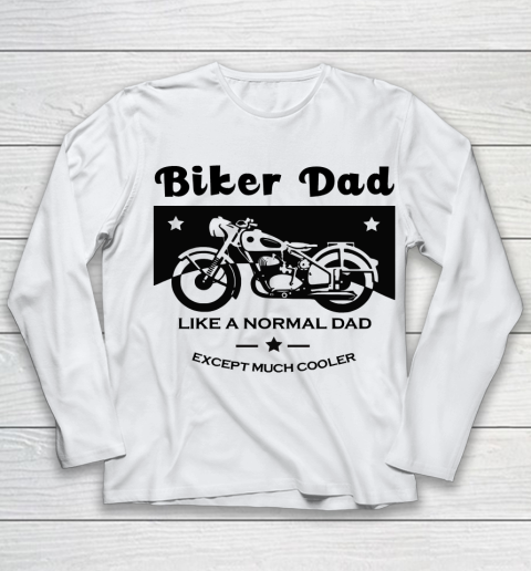 Father's Day Funny Gift Ideas Apparel  Biker Dad Youth Long Sleeve