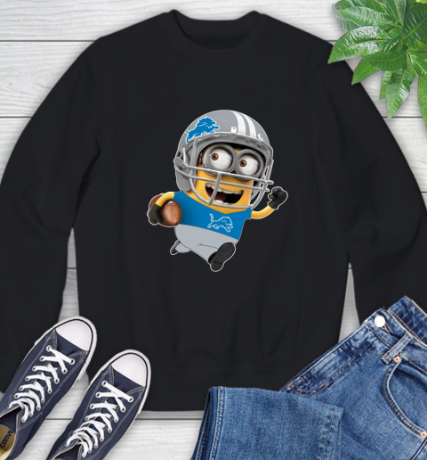 NFL Detroit Lions Minions Disney Football Sports Sweatshirt 2