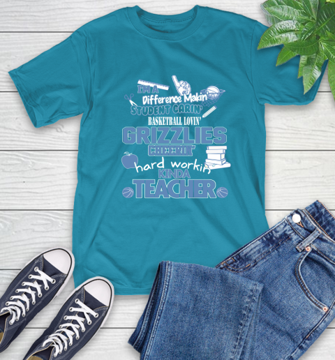 Memphis Grizzlies NBA I'm A Difference Making Student Caring Basketball Loving Kinda Teacher T-Shirt 9