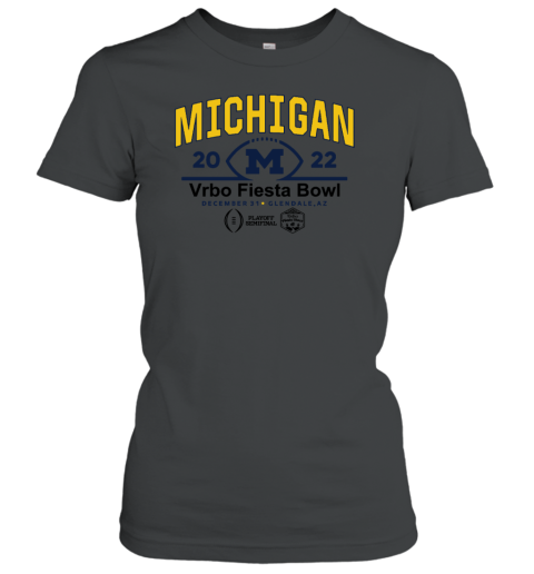 2022 CFP Semifinal Vrbo Fiesta Bowl Michigan Team Logo Women's T-Shirt
