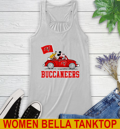 NFL Football Tampa Bay Buccaneers Pluto Mickey Driving Disney Shirt Racerback Tank