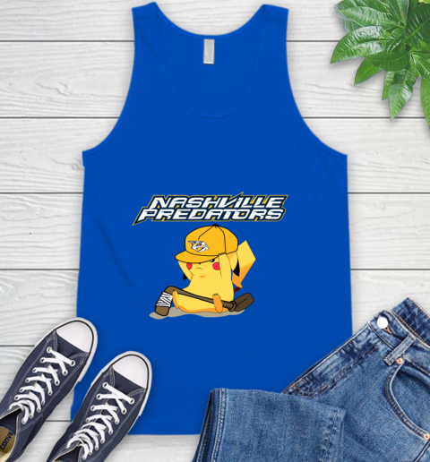 NHL Pikachu Hockey Sports Nashville Predators Tank Top 5
