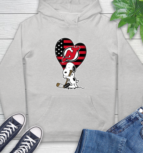 New Jersey Devils NHL Hockey The Peanuts Movie Adorable Snoopy Hoodie