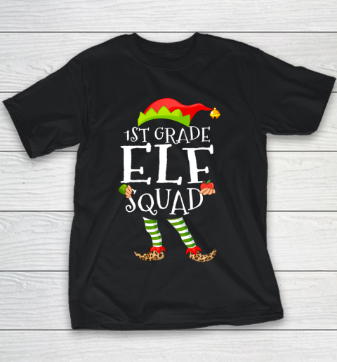 1st Grade Elf Squad Funny Elementary Teacher Christmas Gifts Youth T-Shirt