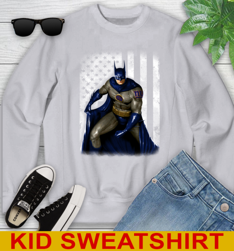 New York Giants NFL Football Batman DC American Flag Shirt Youth Sweatshirt 3