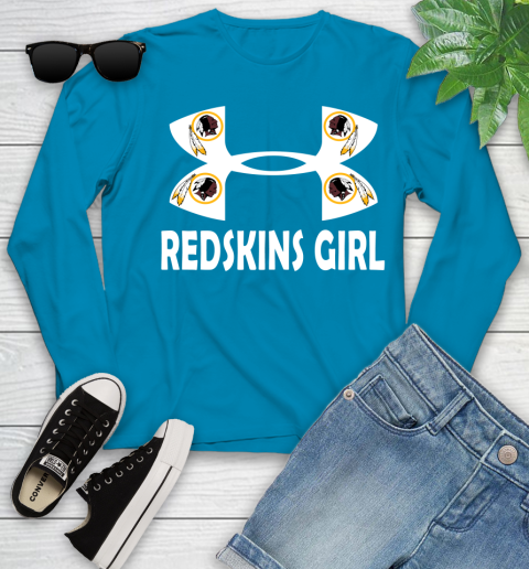 NFL Washington Redskins Girl Under Armour Football Sports Youth Long Sleeve 8