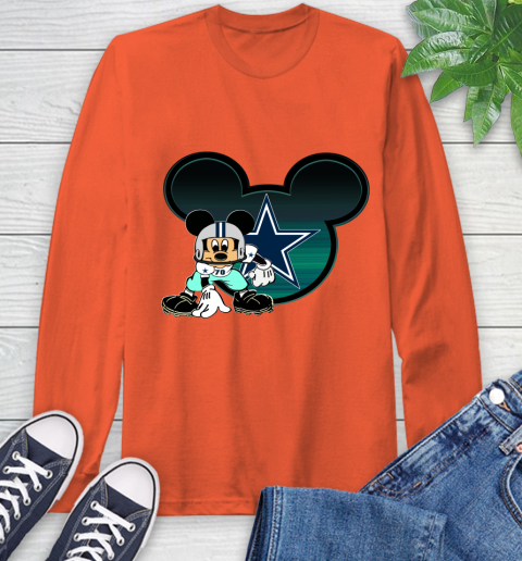 NFL Dallas Cowboys Mickey Mouse Disney Football T Shirt Long Sleeve T-Shirt 5