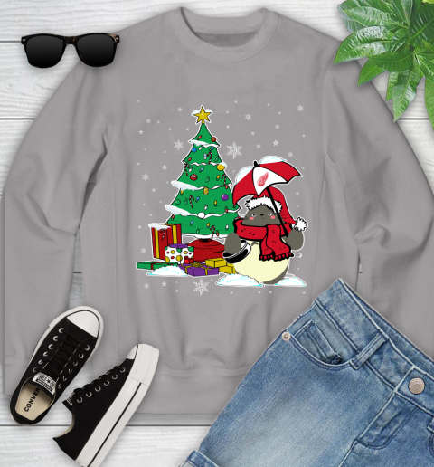 Detroit Red Wings NHL Hockey Cute Tonari No Totoro Christmas Sports Youth Sweatshirt 3